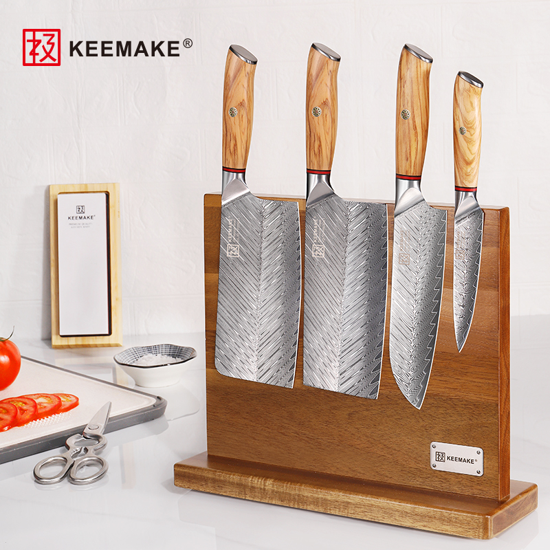 KEEMAKE Top-end 67layers 7pcs Damascus Kitchen Knife Set with
