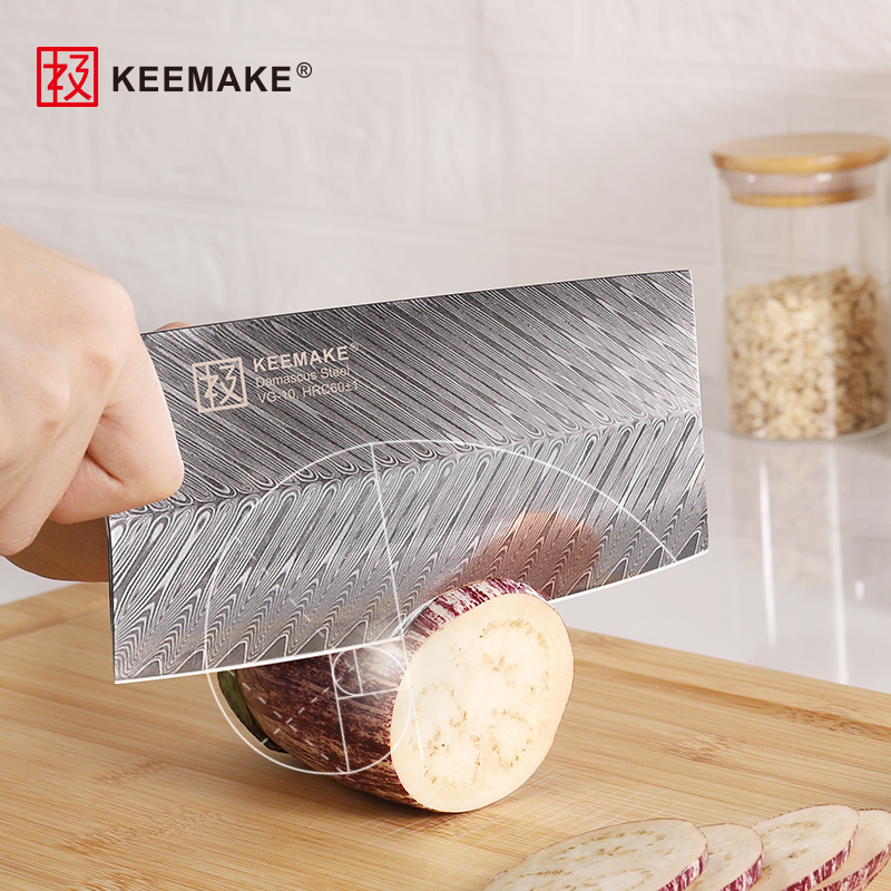 KEEMAKE Top-End 67layers 7pcs Damascus Kitchen Knife Set with Knife holder & Sharpner