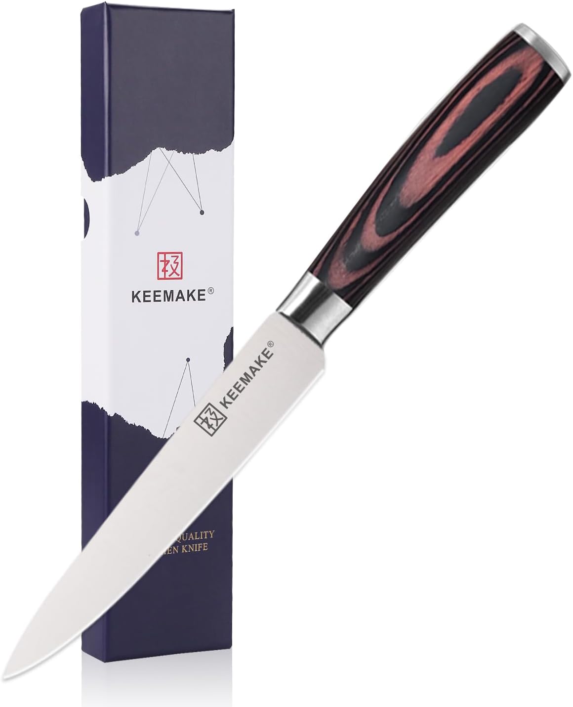 KEEMAKE Utility Knife 6 inch, Paring Knife with German High Carbon Stainless Steel 1.4116 Small Knife
