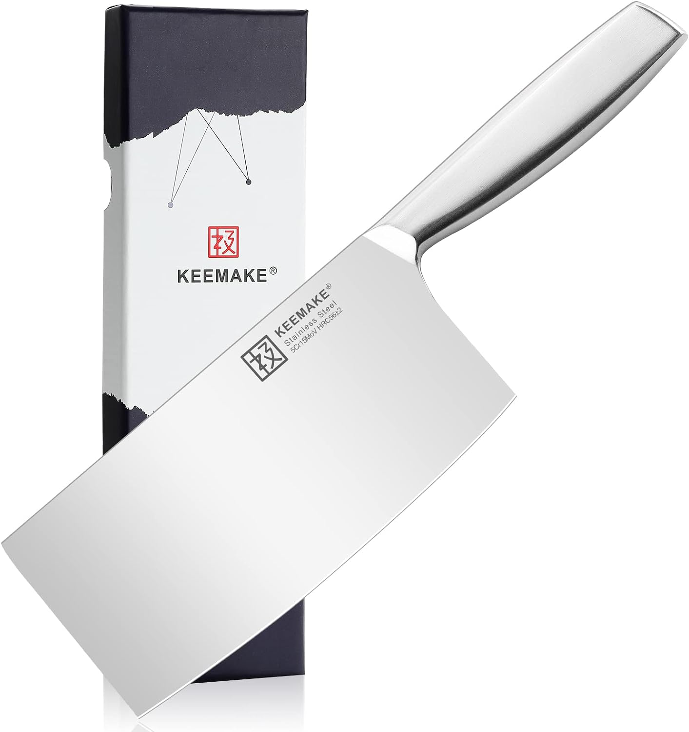KEEMAKE Chinese Cleaver,  kitchen knife high carbon stainless steel 1.4116 for meat cutting
