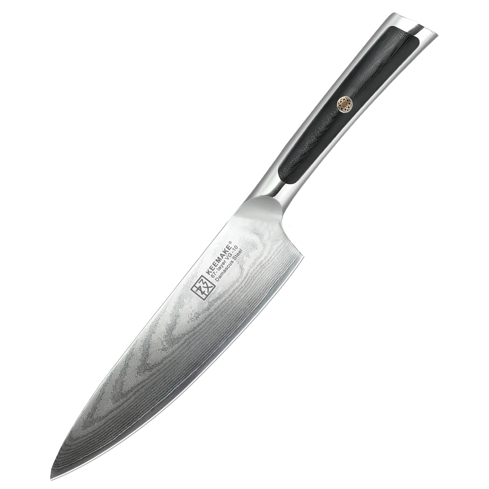 KEEMAKE-6.5 Inch Chef Knife G10 Handle 67 Layers Damascus Steel Kitchen Chef Knife with Gift Box